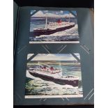 POSTCARD ALBUM - BOATS