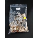 BAG OF COSTUME JEWELLERY