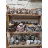 3 SHELF LOTS OF ORIENTAL ANTIQUE CERAMICS