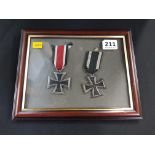 2 X FRAMED GERMAN CROSSES