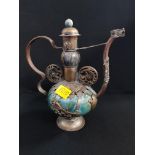 ANTIQUE MIXED METAL ORIENTAL TEAPOT