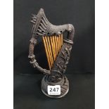 ANTIQUE BOG OAK HARP