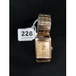 ART DECO GOLD CASED WRISTWATCH