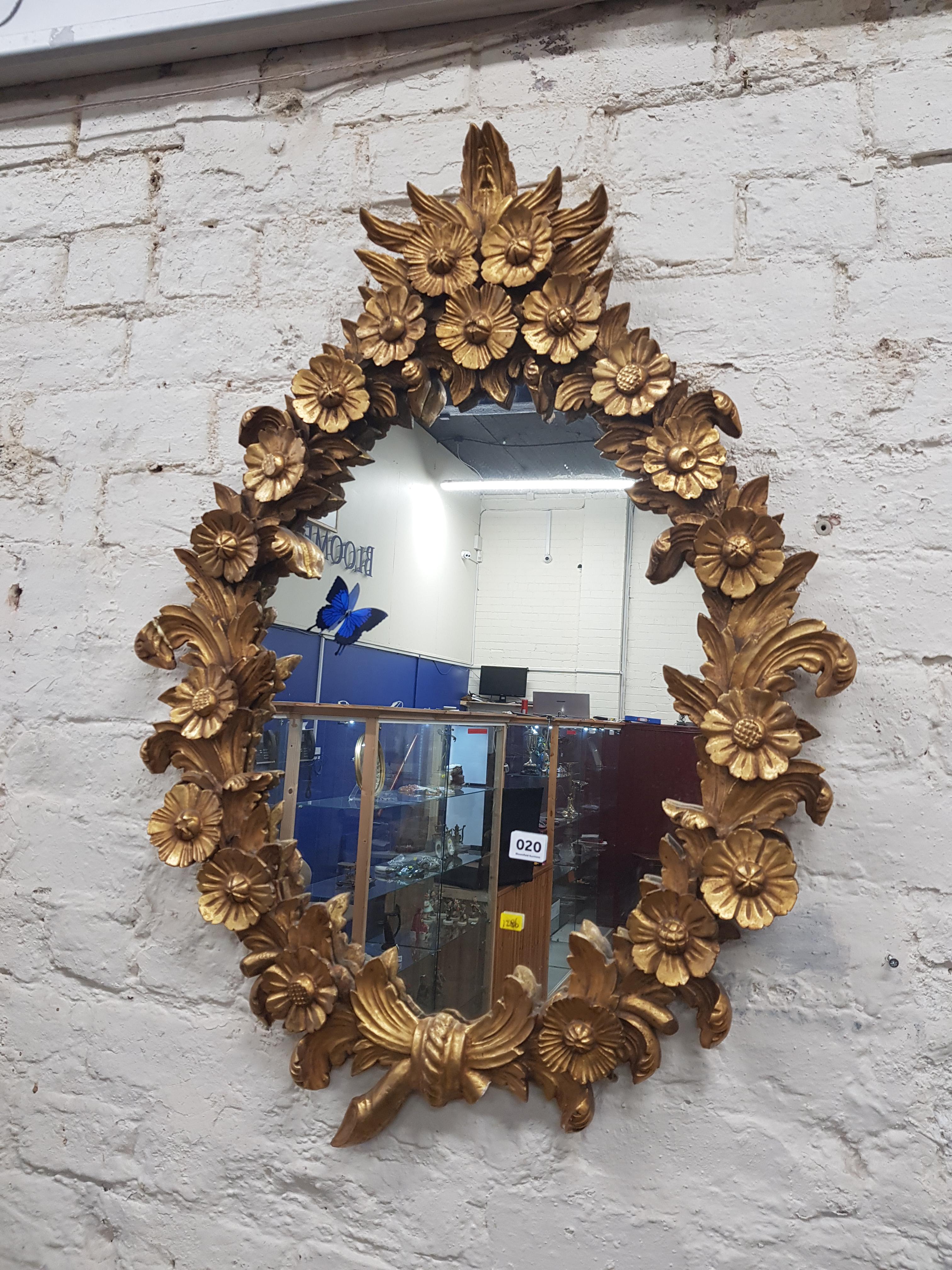 LARGE GILT FRAMED MIRROR