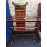 2 VICTORIAN TOWEL RAILS AND MODESTY SCREEN