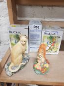 3 BEATRIX POTTER FIGURES AND 2 OTHERS