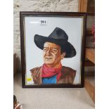 ORIGINAL OIL PAINTING JOHN WAYNE BY WALKER