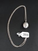 SILVER LOCKET AND CHAIN