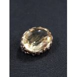 VICTORIAN CITRINE AND SILVER BROOCH