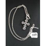 LARGE MIGLIO SWAROVSKI CROSS AND LONG MIGLIO CHAIN