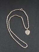 SILVER HEART AND CHAIN