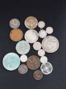 QUANTITY OF OLD COINS TO INCLUDE VICTORIAN AND GEORGIAN