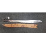 ANTIQUE SWORD AND SHEATH POSSIBLY INLAID WITH GOLD