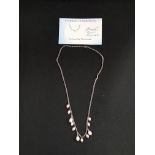 SILVER NECKLACE WITH PEARLS