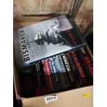 BOX OF MILITARY BOOKS