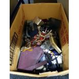 LARGE BOX OF COSTUME JEWELLERY TO INCLUDE CUFFLINKS