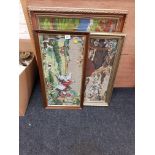 3 OLD FRAMED EMBROIDERED PICTURES