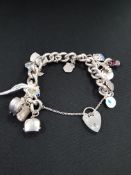 WELL DECORATED SILVER CHAMR BRACELET