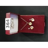 EARRING AND NECKLACE SET GOLD CHAIN