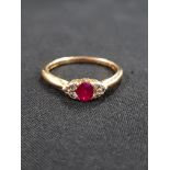 18 CARAT GOLD RUBY AND DIAMOND RING