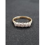 5 STONE DIAMOND RING 18 CARAT AND PLATINUM