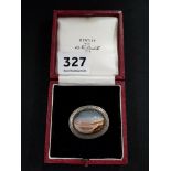 VICTORIAN SILVER AND BANDED AGATE BROOCH