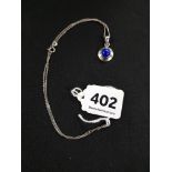 SILVER LAPIS PENDANT AND SILVER CHAIN