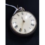 SILVER GEORGIAN PAIR CASED VERGE POCKET WATCH WITH FUSEE MOVEMENT