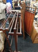 2 VICTORIAN TOWEL RAILS AND MODESTY SCREEN