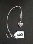 SILVER HEART LOCKET AND CHAIN