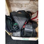 BOX OF OLD CAMERAS AND ACCESSORIES