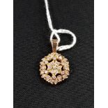 18 CARAT GOLD AND DIAMOND PENDANT WITH HALF CARAT OF DIAMONDS