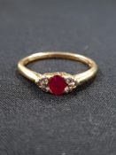 18 CARAT GOLD RUBY AND DIAMOND RING
