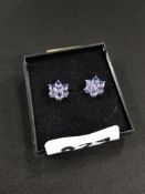 SILVER AND TANZANITE EARRINGS