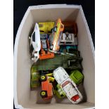 BOX OF VINTAGE DINKY AND OTHER MODELS