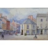 J W CAREY WATERCOLOUR - ARTHUR SQUARE AND THE OCTAGON TOLL HOUSE