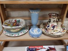 QUANITY MASONS, ROYAL WINTON, WEDGEWOOD AND 2 VICTORIAN PLATES