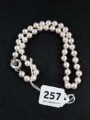 BO-JANGLES SILVER AND PEARL NECKLACE