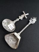 2 CONTINENTAL SILVER SPOONS