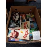 BOX OF OLD VINTAGE GAMES AND PLAYING CARDS