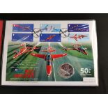 THE RED ARROWS 50TH DISPLAY SEASON SILVER PROOF COIN COVER