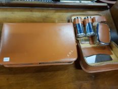 2 VINTAGE CASED MALE GROOMING KITS