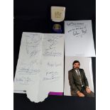 QUANTITY OF ORIGINAL GEORGE BEST MEMORABILIA TO INCLUDE AUTOGRAPHS, PHOTOS AND FREEDOM OF