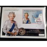 THE QUEEN ELIZABETH LAND COMMEMORATIVE SILVER COIN COVER