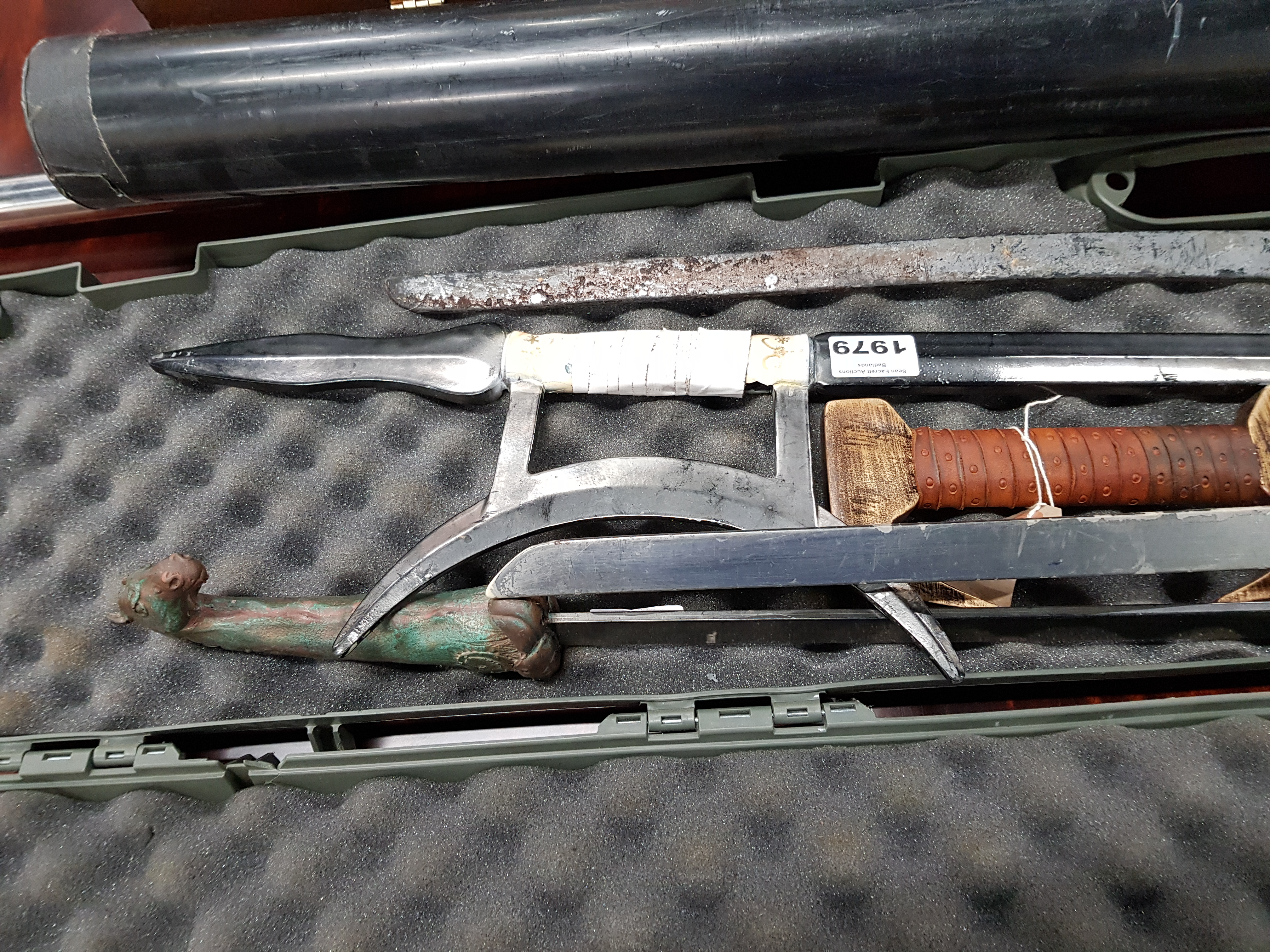 QUANTITY OF MOVIE PROPS, WEAPONS AND CASES - Image 7 of 9
