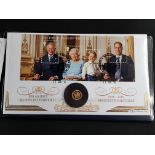 1926-2016 THE QUEEN ELIZABETH II 90TH BIRTHDAY SOLID GOLD COMMEMORATIVE COIN COVER