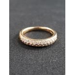 9 CARAT GOLD LINE DIAMOND RING