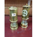 2 BRASS MINERS LAMPS