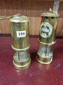 2 BRASS MINERS LAMPS