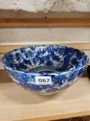 ANTIQUE ORIENTAL BLUE AND WHITE BOWL